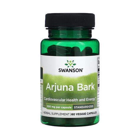 Arjuna Bark Extract 500mg Swanson 60 Capsule SWH199 EMAG Ro