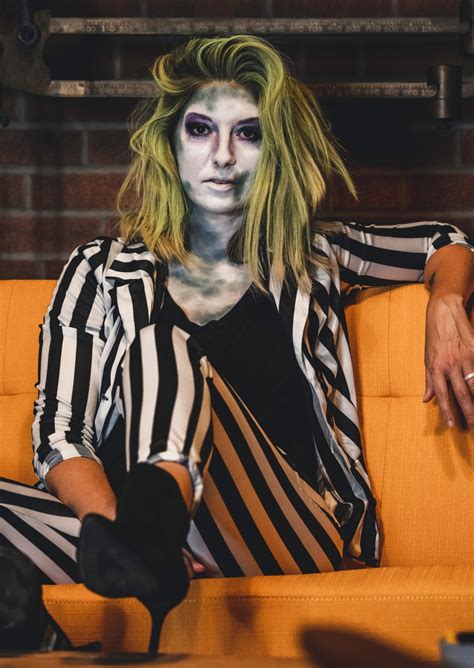 Female Beetlejuice Makeup