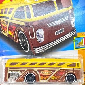 Hot Wheels Surfs Up Surfin School Bus Yellow And Brown Colour Etsy
