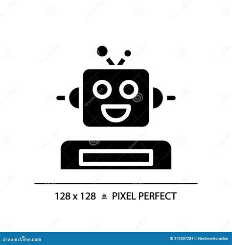 Robotics And Stem Pixel Perfect Black Glyph Icon Stock Illustration