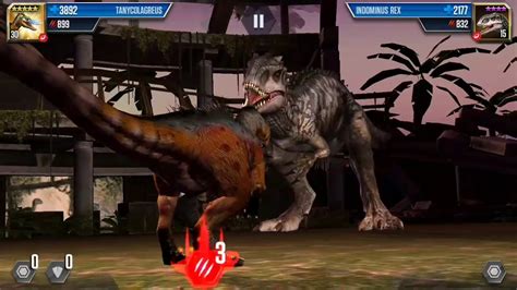 Tanycolagreus Vs Indominus Rex 04 02 18 Jurassic World The Game