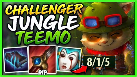 1 TEEMO WORLD INSANE SKILL JUNGLE GAMEPLAY IN CHALLENGER PERFECT