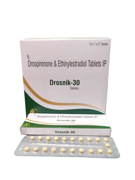 Drospirenone Ethinylestradiol Tab Drosnik Strength Mg Mg