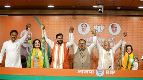 Kiran Choudhry Daughter Shruti Of Bansi Lal Clan Join Bjp Ahead Of Haryana Polls