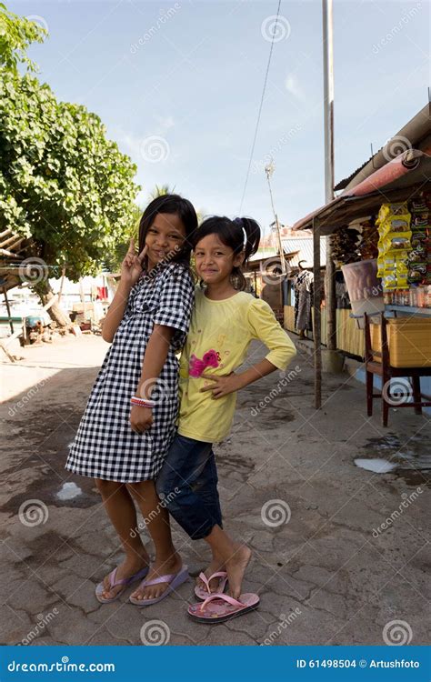 Indonesian Girls In Manado Shantytown Editorial Stock Image Image 61498504