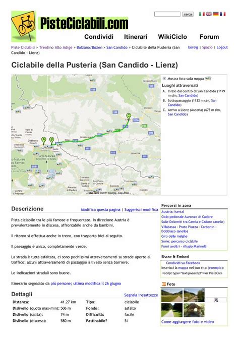 PDF 6 San Candido Lienz Ciclabile Della Pusteria San Candido