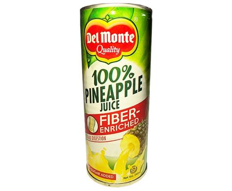 Del Monte Pineapple Juice Fiber Enriched Ml