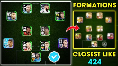 How To Get Closest Formations To 424 In Efootball 2024 Mobile 😍