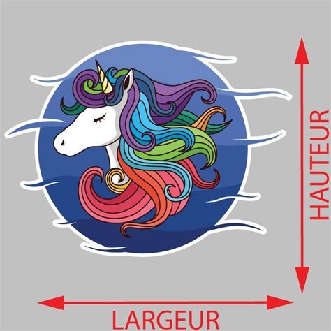 Sticker Mural Logo Licorne Autocollant Intérieur Logo Licorne