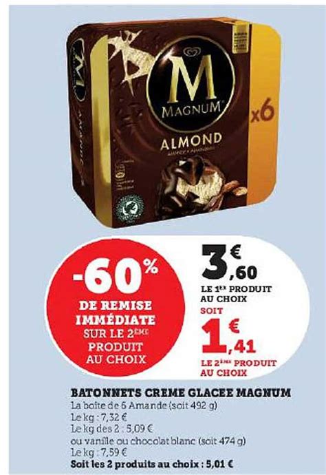 Promo B Tonnets Cr Me Glac E Magnum Chez Hyper U Icatalogue Fr