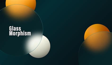 Premium Vector Glass Morphism Style Floating Blurred Colored Spheres