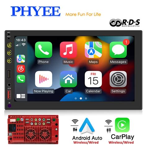 Radio Con Bluetooth Para Coche Android Auto Inal Mbrico 2 Din Inal