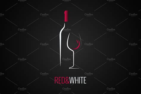 Wine Glass Bottle Logo Design Illustrations Creative Market