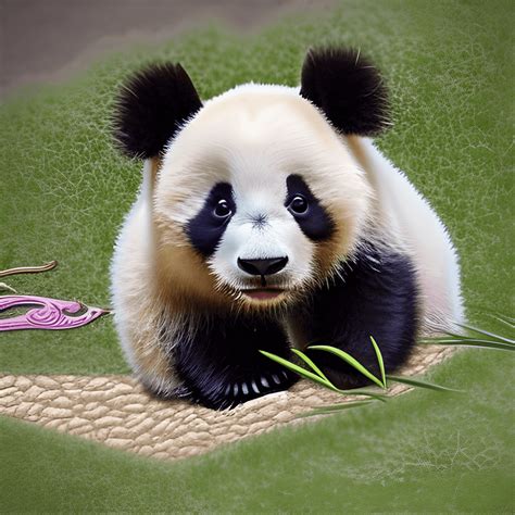 Cute Adorable Baby Panda With Dreamy Eyes Sitting On The Creative Fabrica