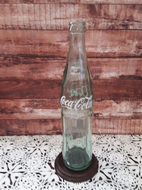 Vintage Coca Cola 16 Oz Green Glass Bottle Etsy