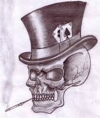 Skull With Top Hat Drawing at PaintingValley.com | Explore collection ...