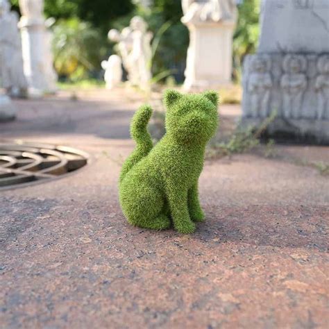 Dadiaei Decorative Dog Garden Statue Funny Flocking Lawn Ornament