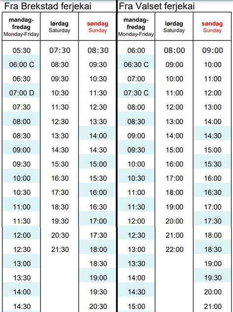 Ferge Brekstad Valset Timer Og Priser All Informasjon Alt Du