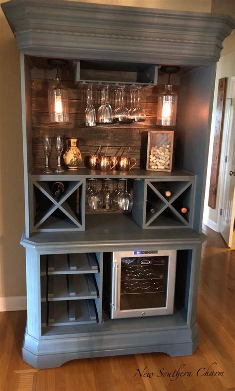 Custom Armoire Bar Cabinet Coffee Station Wine Cabinet Etsy In 2021