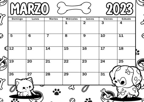 Marzo Para Imprimir Y Colorear Calendario Dibujando Con Vani Photos