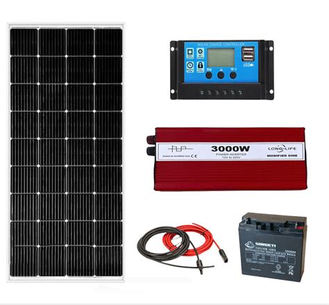 Sistem Kit Fotovoltaic Panou Solar 100W 200W Controller 30A