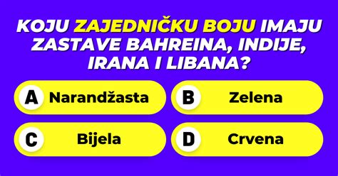 Testiraj Svoje Op E Znanje Mo E Li Odgovoriti Na Ovih Pitanja