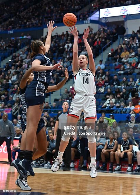 Uconn Huskies Forward Dorka Juhasz Takes The Shot Over Georgetown News Photo Getty Images