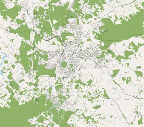 Tula City Russian Federation Russia Map Vector Illustration Scribble