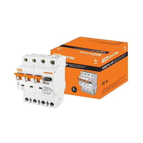 Дифференциальный автоматический выключатель Tdm Electric АВДТ 63, 4Р(3Р ...