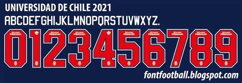 Font Football Font Vector Universidad De Chile 2021 Kit