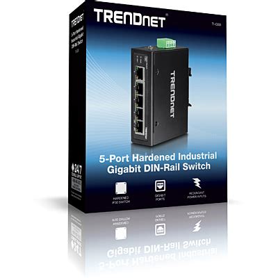 TRENDnet 5 Port Hardened Industrial Gigabit Unmanaged Switch A Power