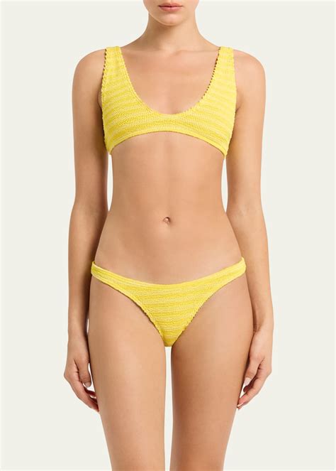 Bond Eye Swim Limoncello Stripe Vista Bikini Bottoms Bergdorf Goodman