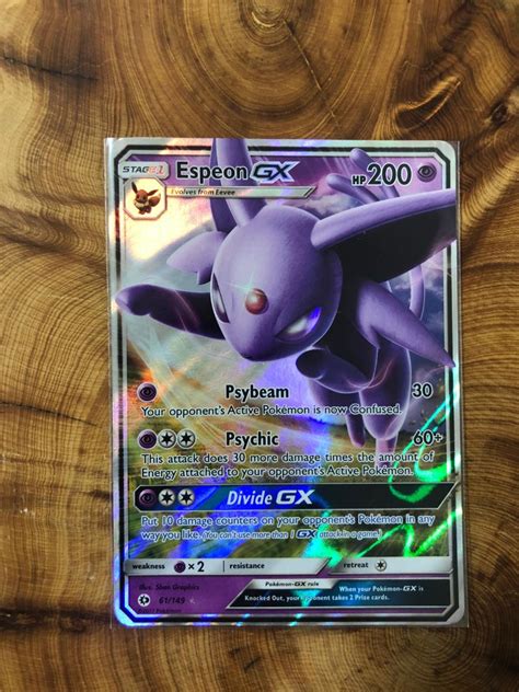 Sun Moon Espeon Gx Ultra Rare Holo Pokemon Card Hobbies