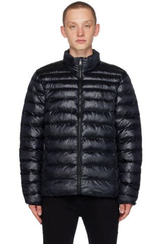 Black Packable Puffer Jacket by Polo Ralph Lauren on Sale