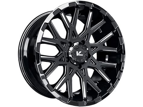 V Rock Milled Gloss Black Vr Recoil Wheels Rugged Ridge