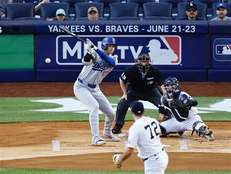 ドジャース8年ぶりヤンキースタジアム 大谷翔平の打席では歓声とブーイングの異様な盛り上がり Mlb写真ニュース 日刊スポーツ