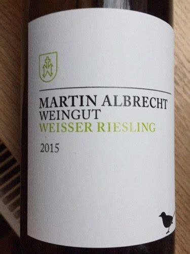 Martin Albrecht Weisser Riesling Vivino US