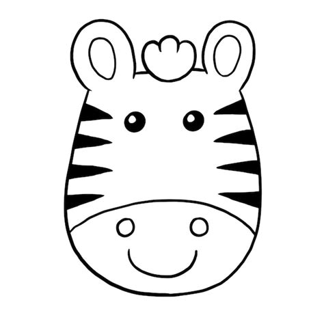 Premium Vector | Zebra cartoon animal cute kawaii doodle coloring page ...