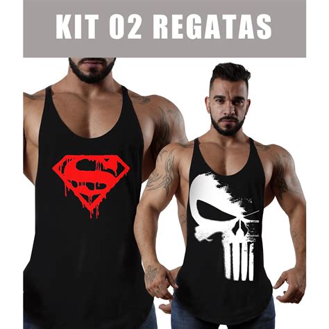 Kit 02 Regatas Cavadas Masculina Super Shopee Brasil