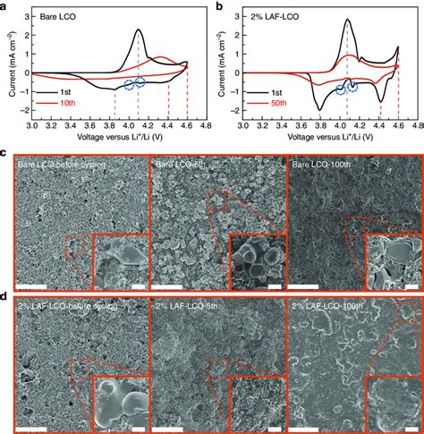 Electrochemical And Morphology Analyses Of Bare LCO And 2 LAF LCO