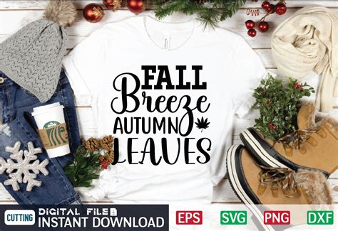 Fall Breeze Autumn Leaves Svg Graphic By CraftsSvg30 Creative Fabrica