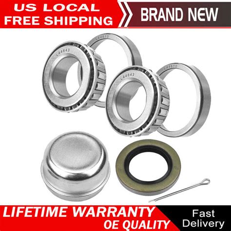 Pair Trailer Hub Wheel Bearing Kit For 2000 Ez Lube Axles 100