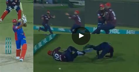 PSL 2024 WATCH Alex Hales And Shadab Khan Crash Into Each Other