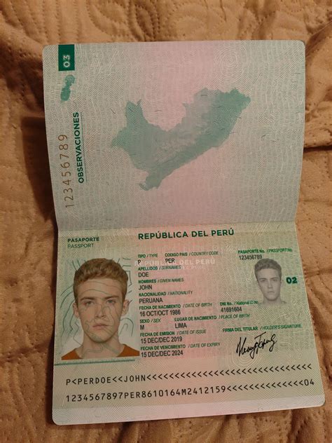 Pasaporte Peruano Generador En L Nea Verif Tools