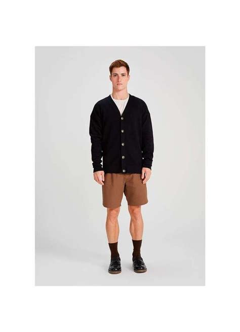 Hering Cardigan Masculino Comfort em Tricô Preto Fashion Style