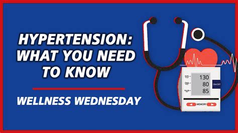 Hypertension What You Need To Know Wellness Wednesday Youtube