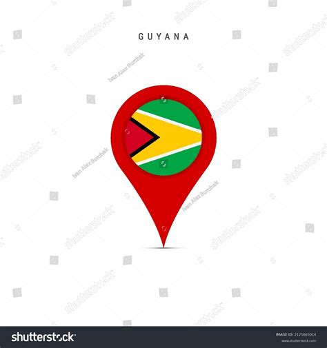 Teardrop Map Marker Flag Guyana Guyanese Stock Vector (Royalty Free ...