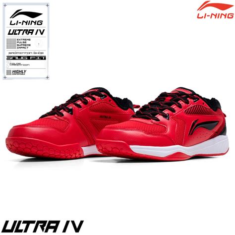 Li Ning Badminton Shoes Ultra Iv Redblack Ayts079 6