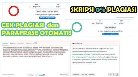 Cara Cek Plagiasi Skripsi Dan Cara Parafrase Otomatis Skripsi