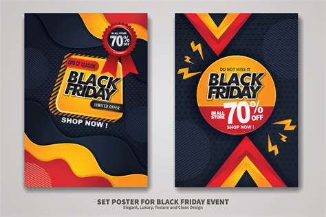 Black Friday Sale poster design set 8577094 Vector Art at Vecteezy